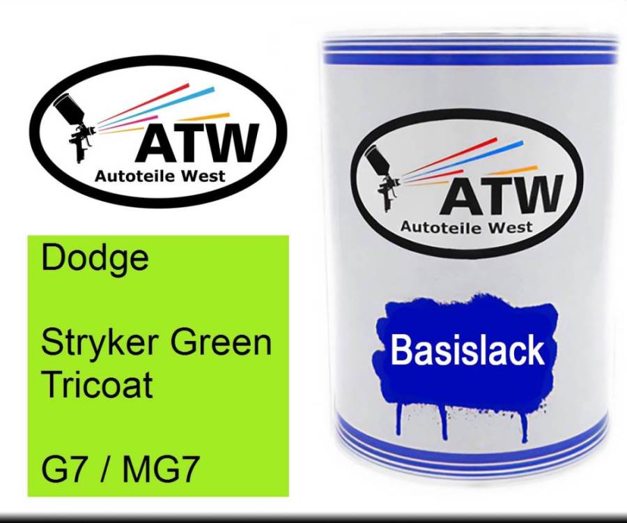 Dodge, Stryker Green Tricoat, G7 / MG7: 500ml Lackdose, von ATW Autoteile West.